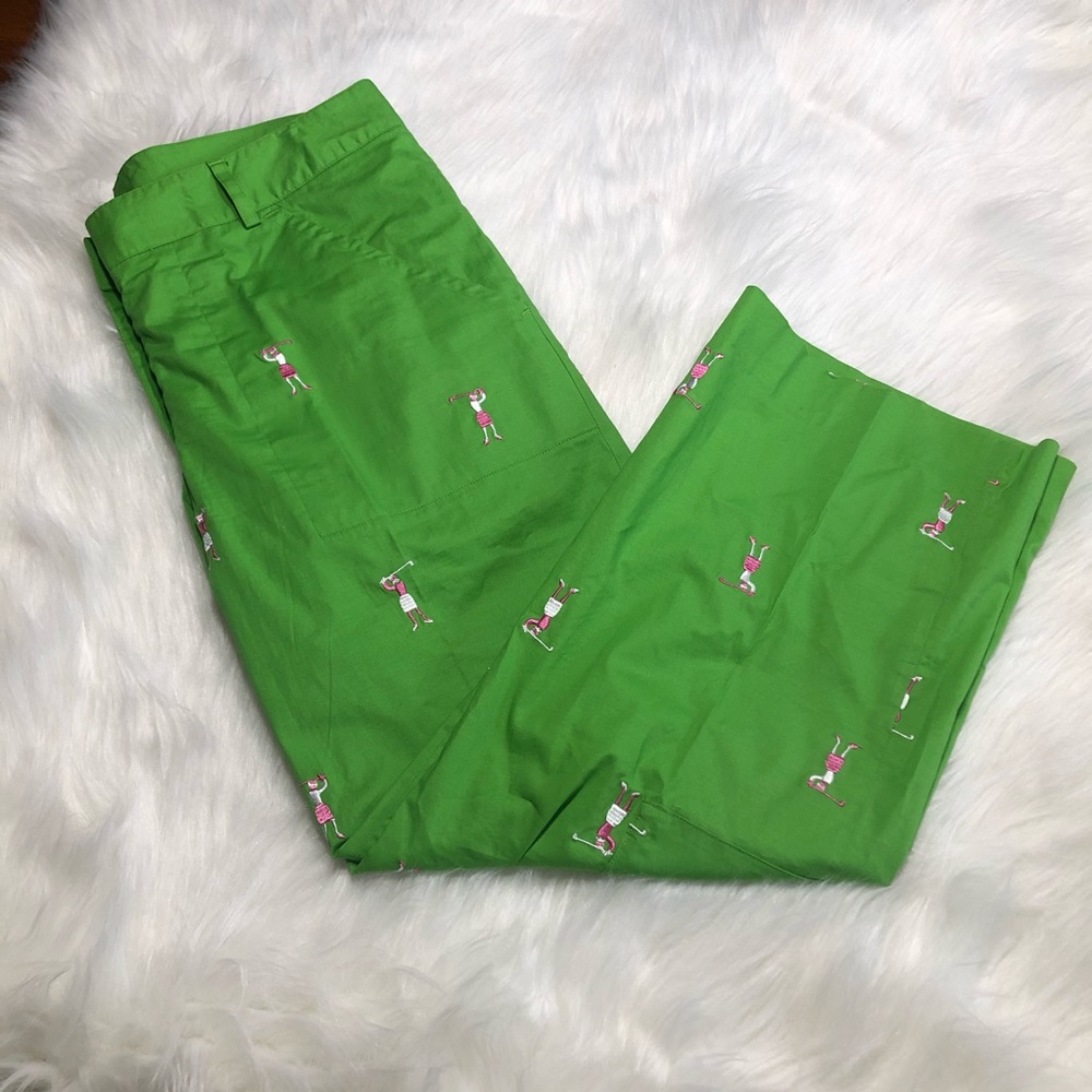 Lilly Pulitzer Golf Capri Green Pink White 6